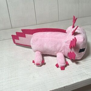 Mattel Pink Minecraft Axolotl Stuffed Animal